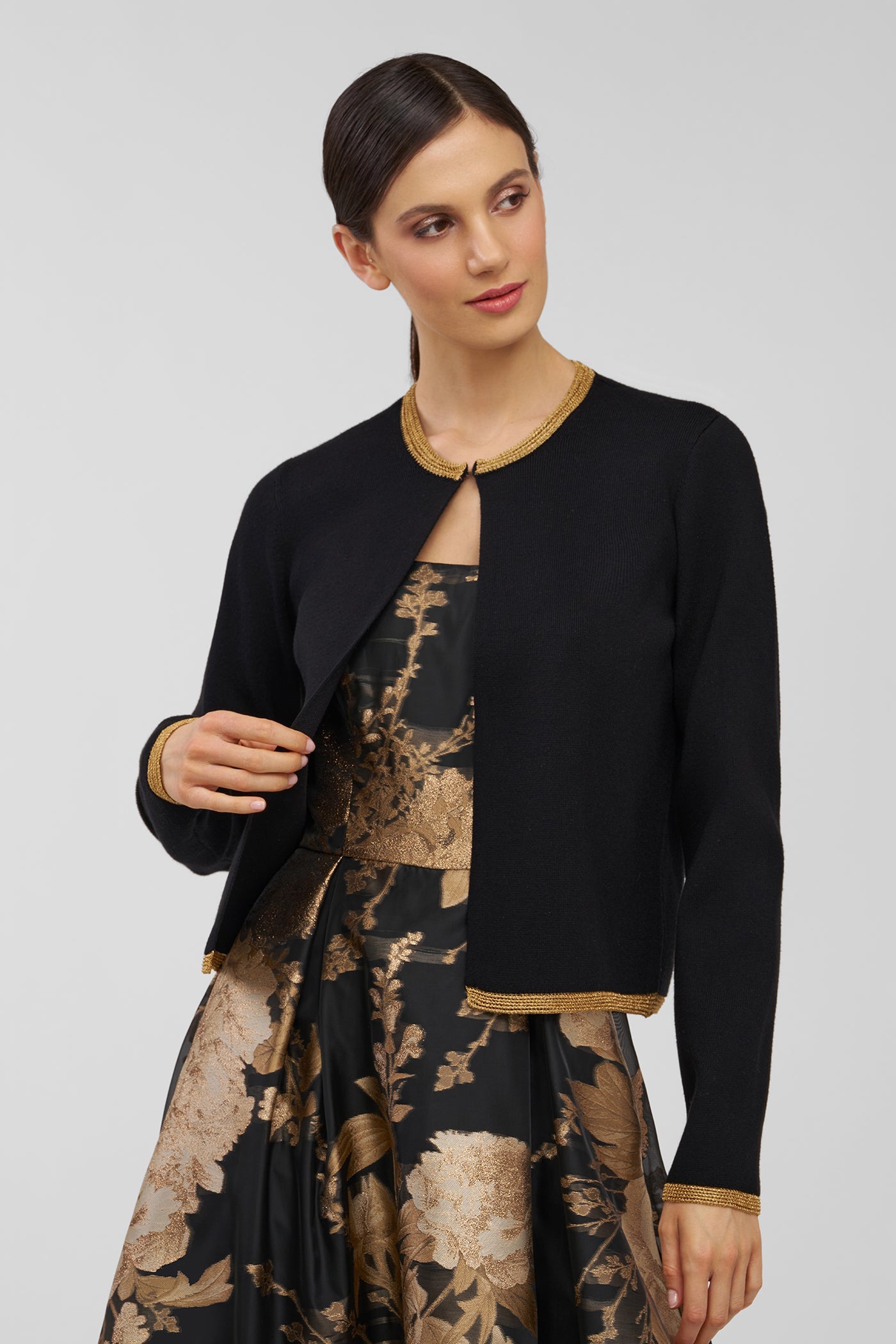 Emmerson Knit Cardigan - Black Gold by Kay Unger | 25 South Boutiques