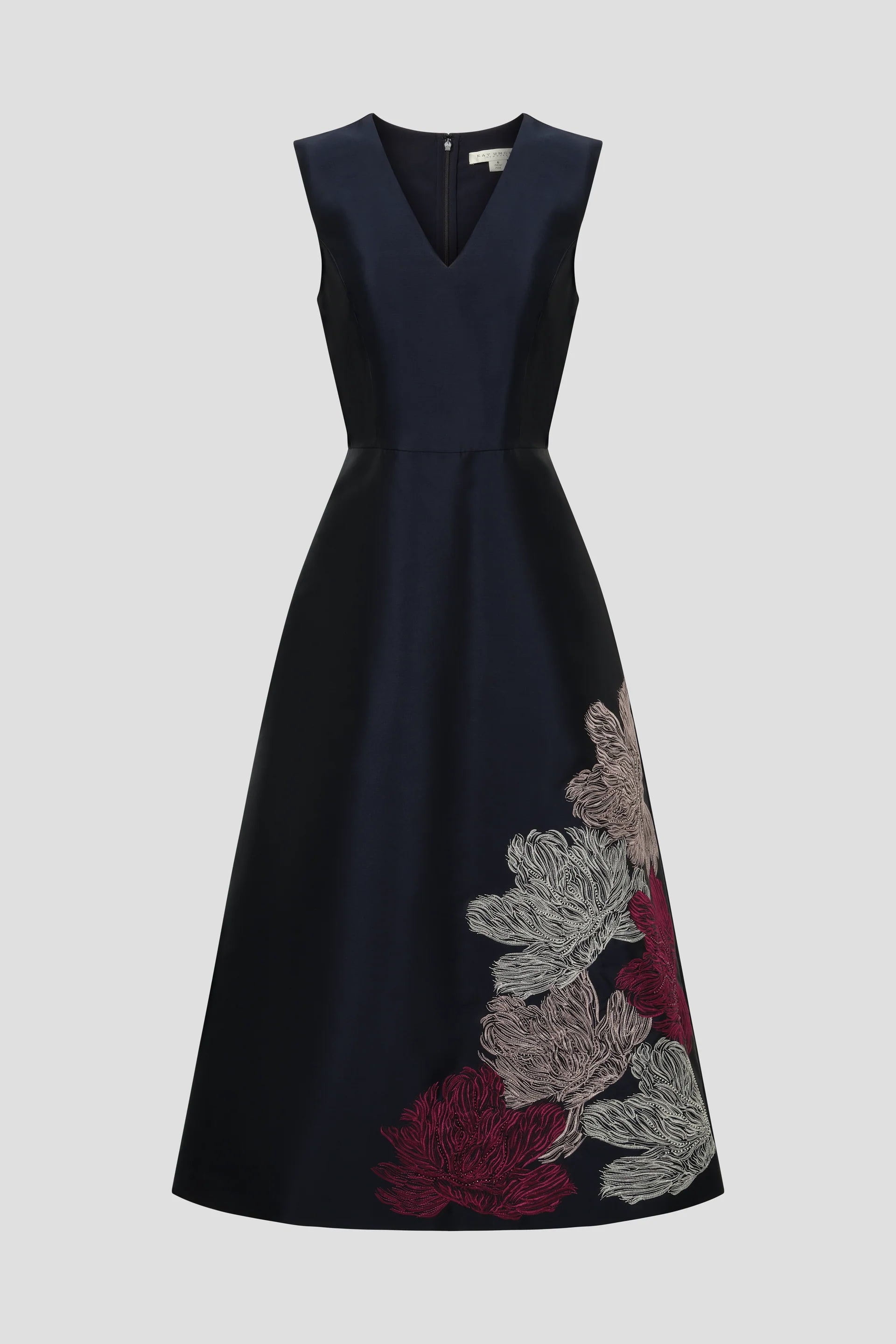 Aria Tea Length Dress - Dark Navy by Kay Unger | 25 South Boutiques