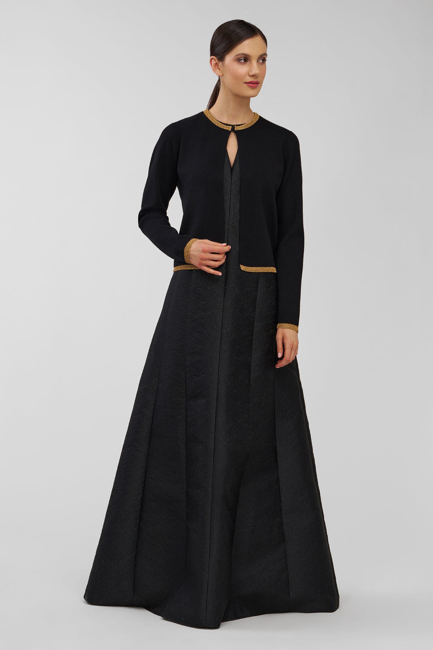 Emmerson Knit Cardigan - Black Gold by Kay Unger — alternate view