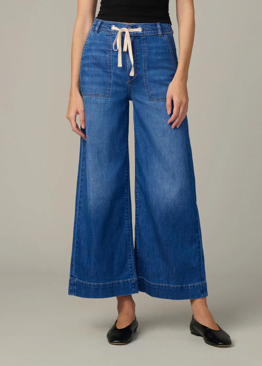 The Madeline High Rise Drawstring Pant - Courage by Joe's Jeans — alternate view