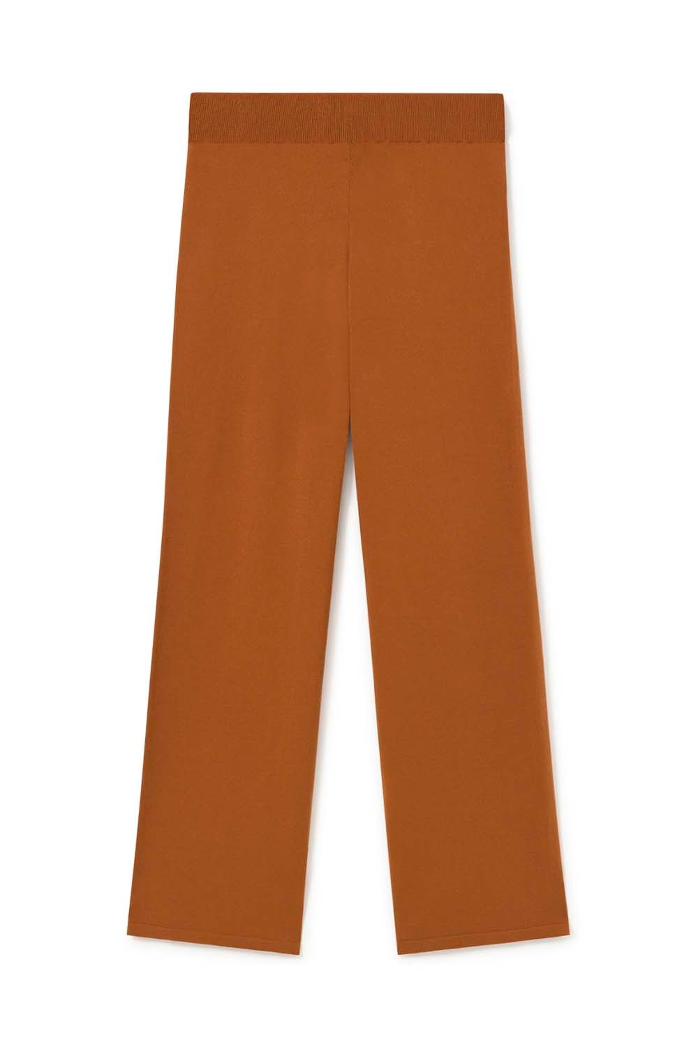 Wide Knitted Trousers - Brown by Sita Murt — alternate view
