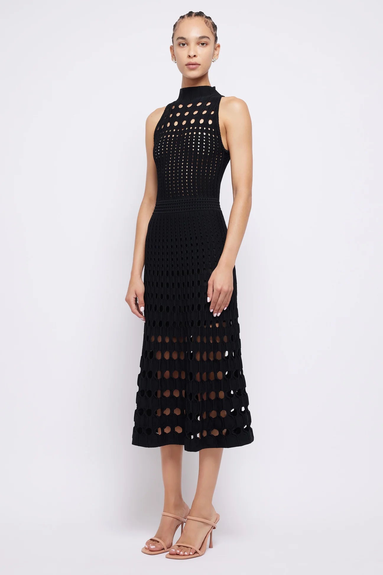 Nash Midi Dress - Black by Jonathan Simkhai — view 3