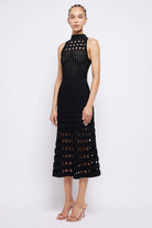 Nash Midi Dress - Black by Jonathan Simkhai — view 3