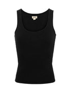 Adira Scoopneck Tank - Black by L'agence — view 4