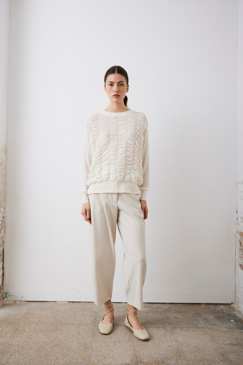 Perkins Neck Sweater - Off White by Sita Murt — view 3