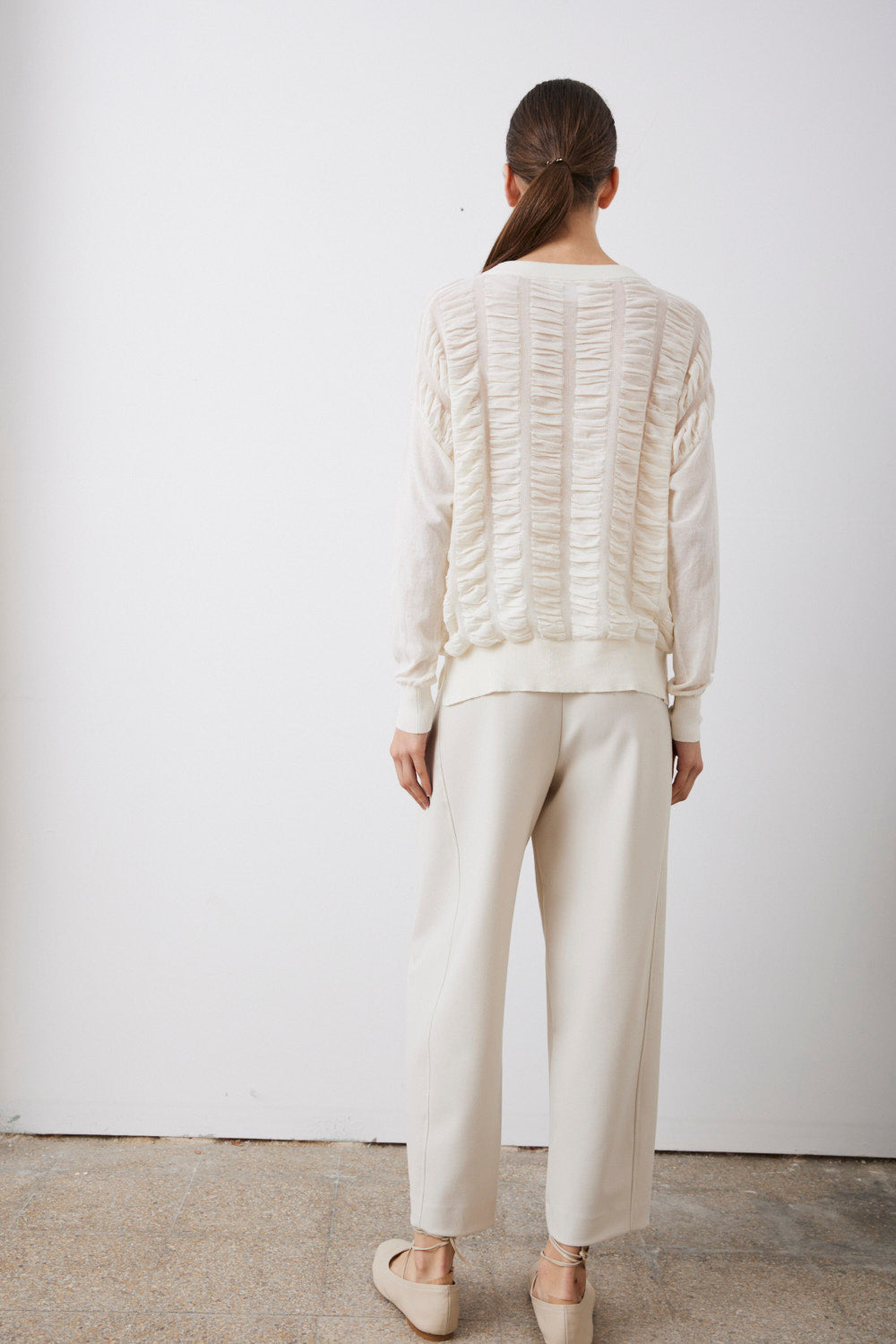 Perkins Neck Sweater - Off White by Sita Murt — view 4