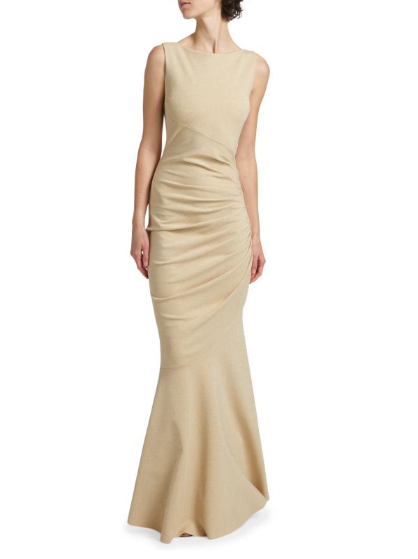 Hisato Gathered Mermaid Gown - Gilded Desert by Chiara Boni | 25 South Boutiques