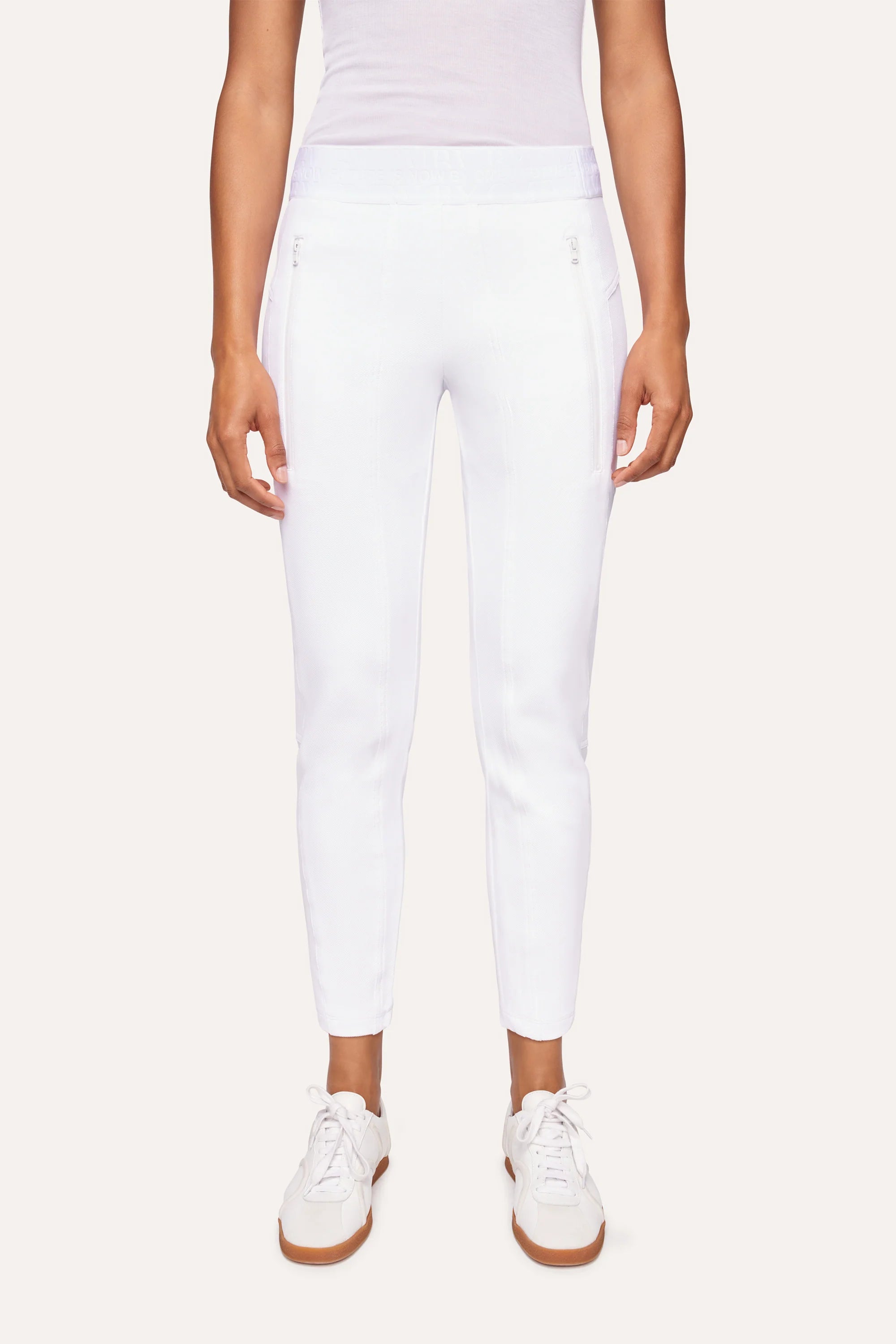 Jordi Seam Cropped Joggpants - Off White by Cambio | 25 South Boutiques