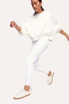 Jordi Seam Cropped Joggpants - Off White by Cambio — view 5