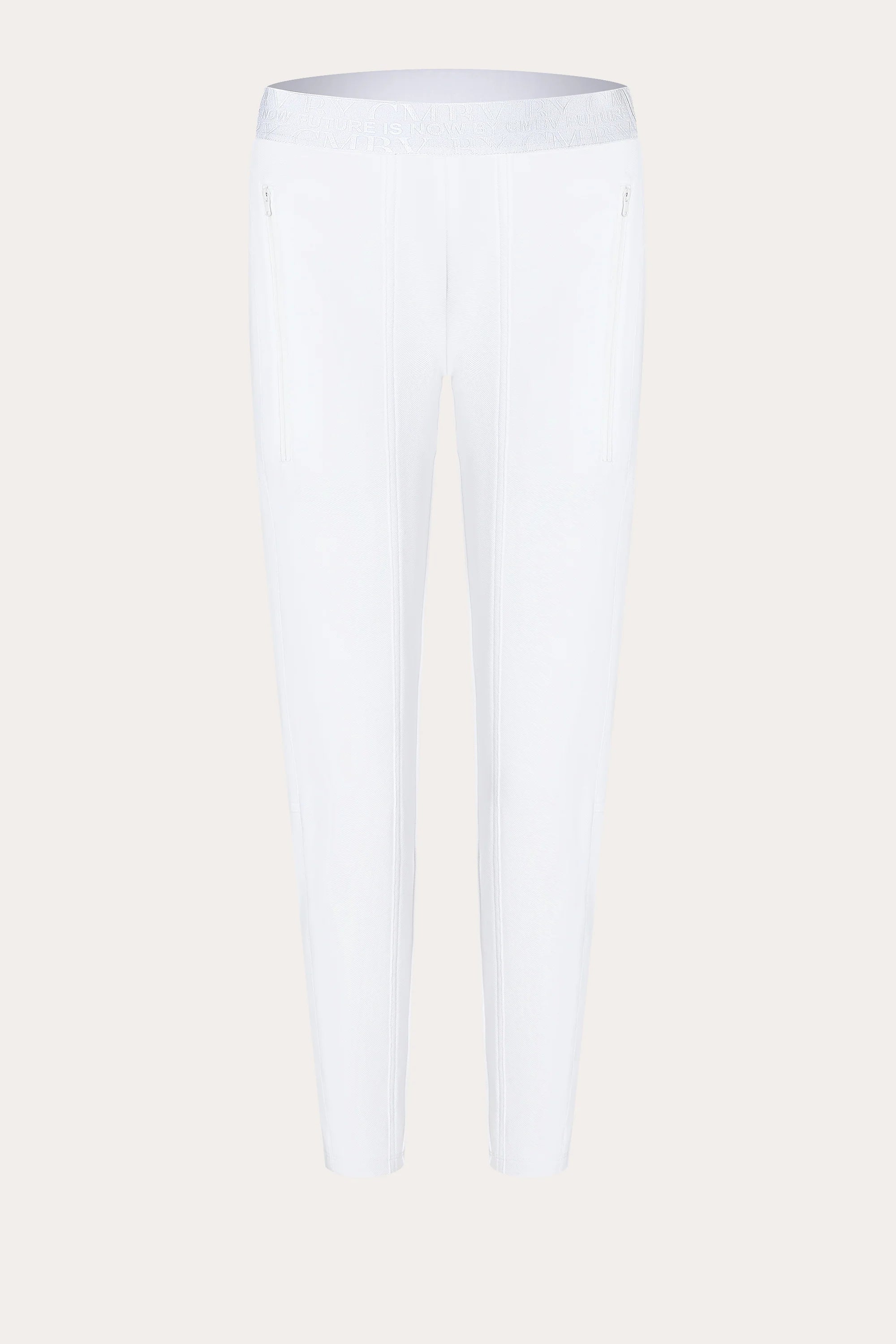 Jordi Seam Cropped Joggpants - Off White by Cambio — view 6