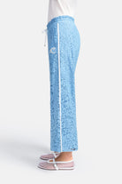 Clara Wide Leg Cropped Lace Pant - Sky Blue by Cambio — alternate view
