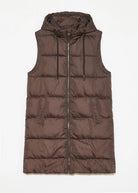 Sambucus Puffer Gilet - Chocolate by Deluc — view 3