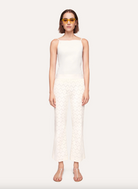 Faith Hose Flared Crop - Raw White by Cambio — view 5