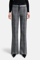 Ava Double Jog Pants - Grey Black Glencheck by Cambio | 25 South Boutiques