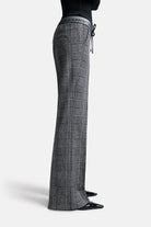 Ava Double Jog Pants - Grey Black Glencheck by Cambio — view 3