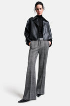 Ava Double Jog Pants - Grey Black Glencheck by Cambio — alternate view