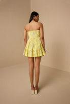Fiza Tube Dress - Light Yellow by Hemant & Nandita — view 4