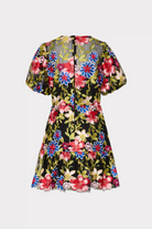 Yasmin Floral Embroidery Dress - Red Multi by Milly — view 4