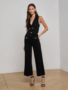 Madrid Wide Leg Knit Pant - Black Gold by L'agence | 25 South Boutiques