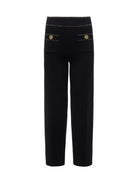 Madrid Wide Leg Knit Pant - Black Gold by L'agence — view 5