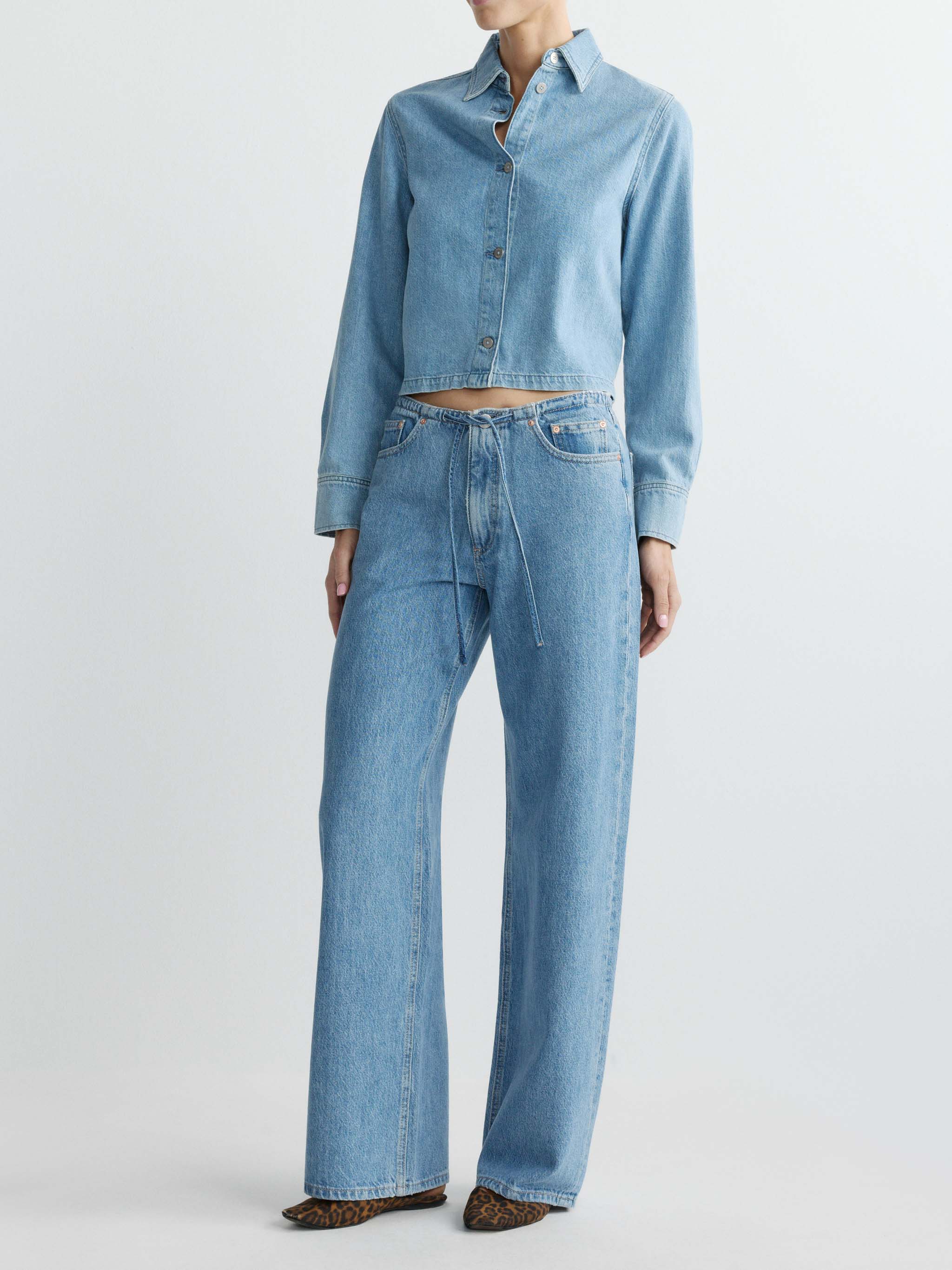 Sienna Low-Slung Wide Leg Relaxed 31” Jeans - River Aura by DL1961 — alternate view