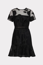 Rosie Butterfly Embroidery Dress - Black by Milly — view 3