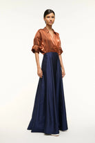 Shubert Dress - Iridescent Cacao Midnight by STAUD — view 3