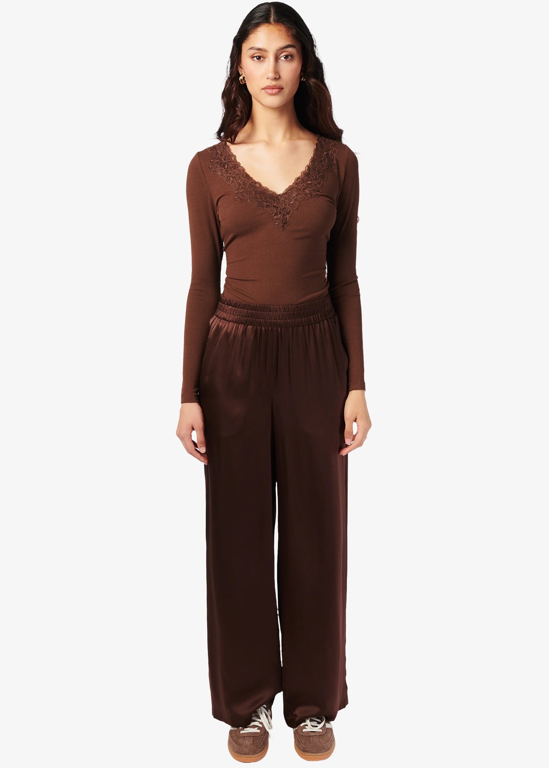 Rooney Rib Knit Top - Malt by Cami NYC — view 5