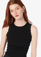 Rian Rib Knit Tank - Black by Cami NYC — view 3