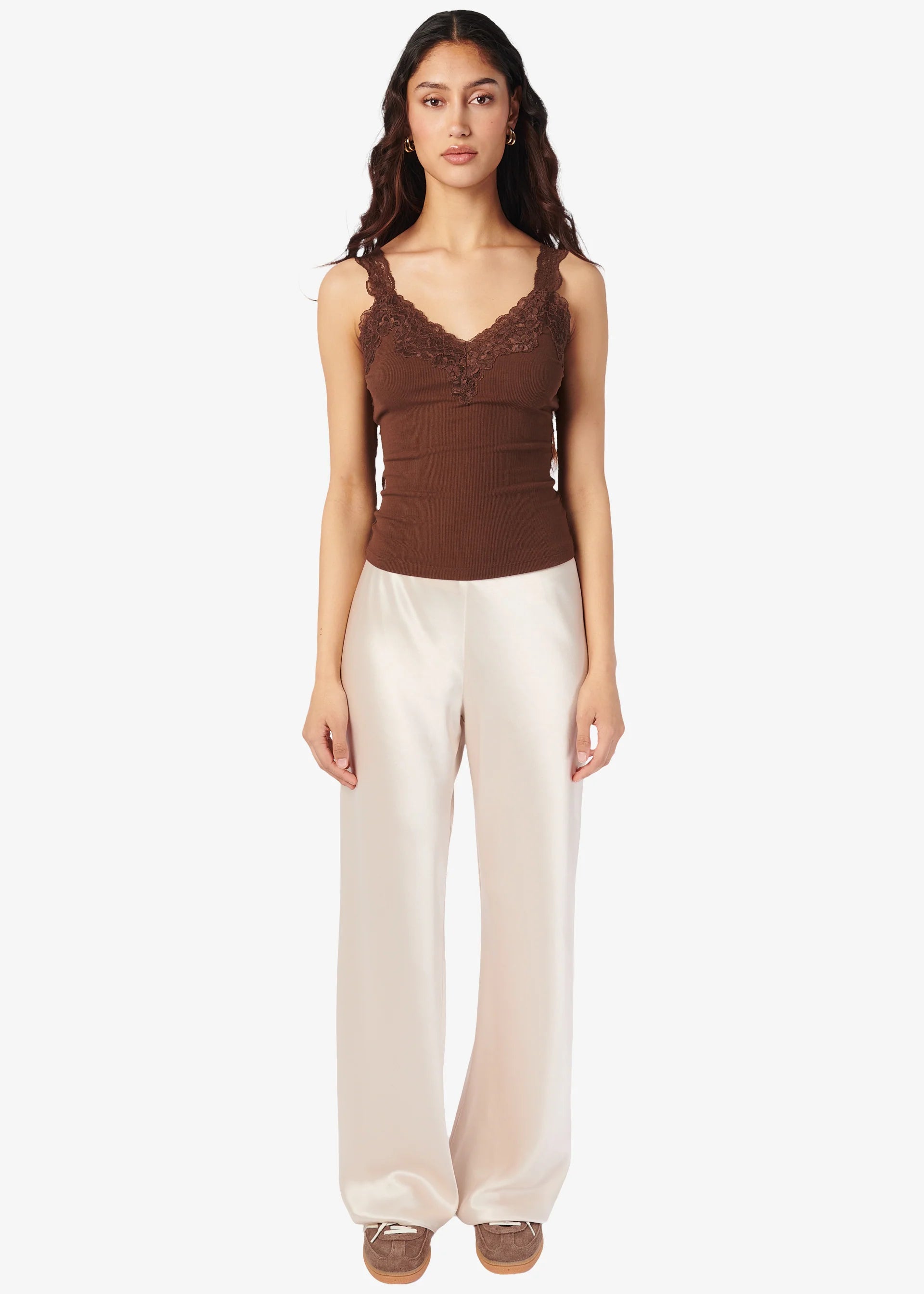 Lani Rib Knit Tank - Malt by Cami NYC — view 5