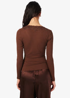 Rooney Rib Knit Top - Malt by Cami NYC — view 4