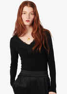 Rooney Rib Knit Top - Black by Cami NYC | 25 South Boutiques
