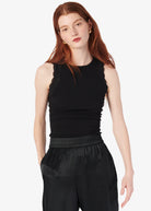 Rian Rib Knit Tank - Black by Cami NYC — alternate view