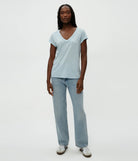 Baxter V Neck Tee - Fountain by Michael Stars — alternate view