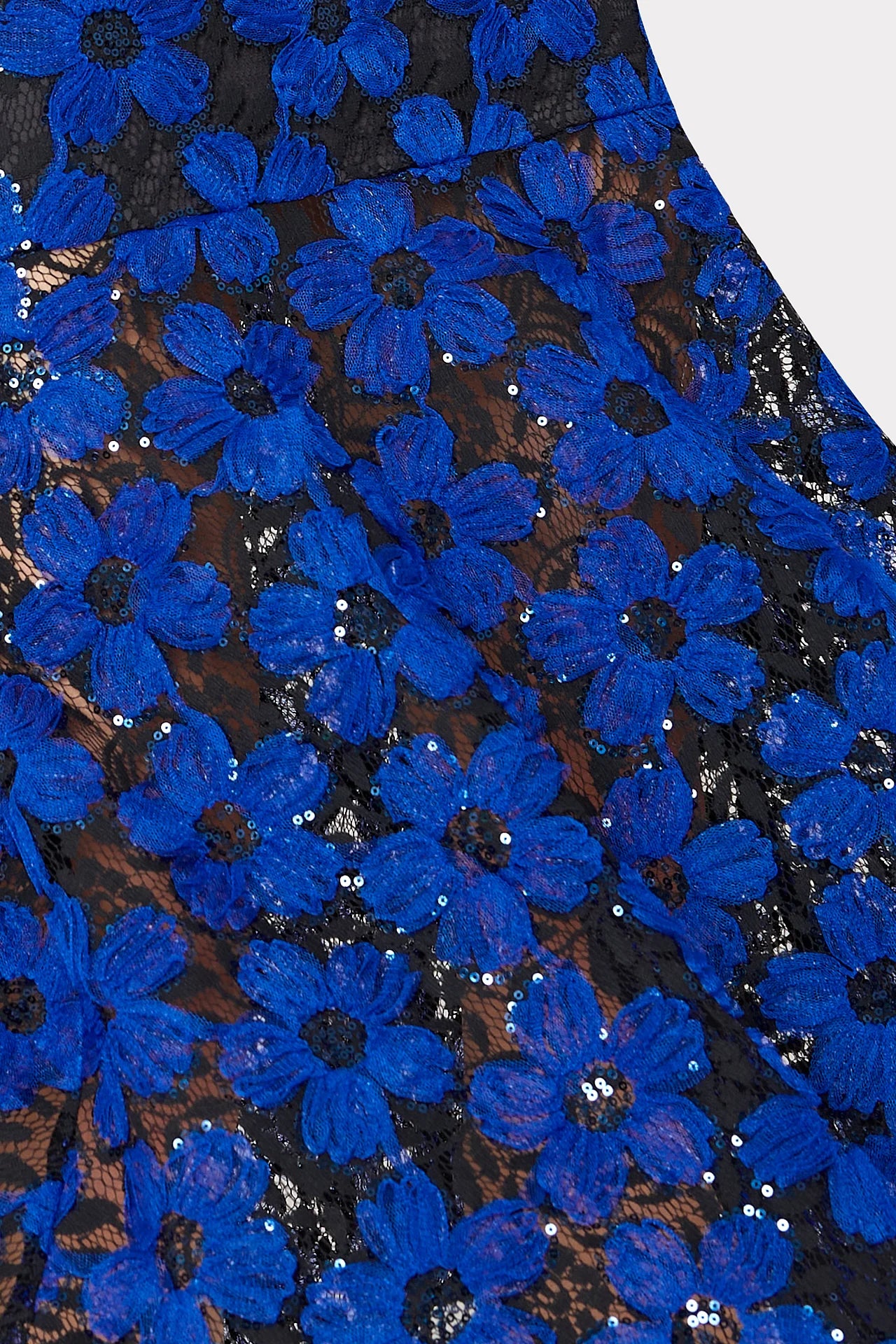 Tahlia Tulle Embroidery Dress - Cobalt Black by Milly — alternate view