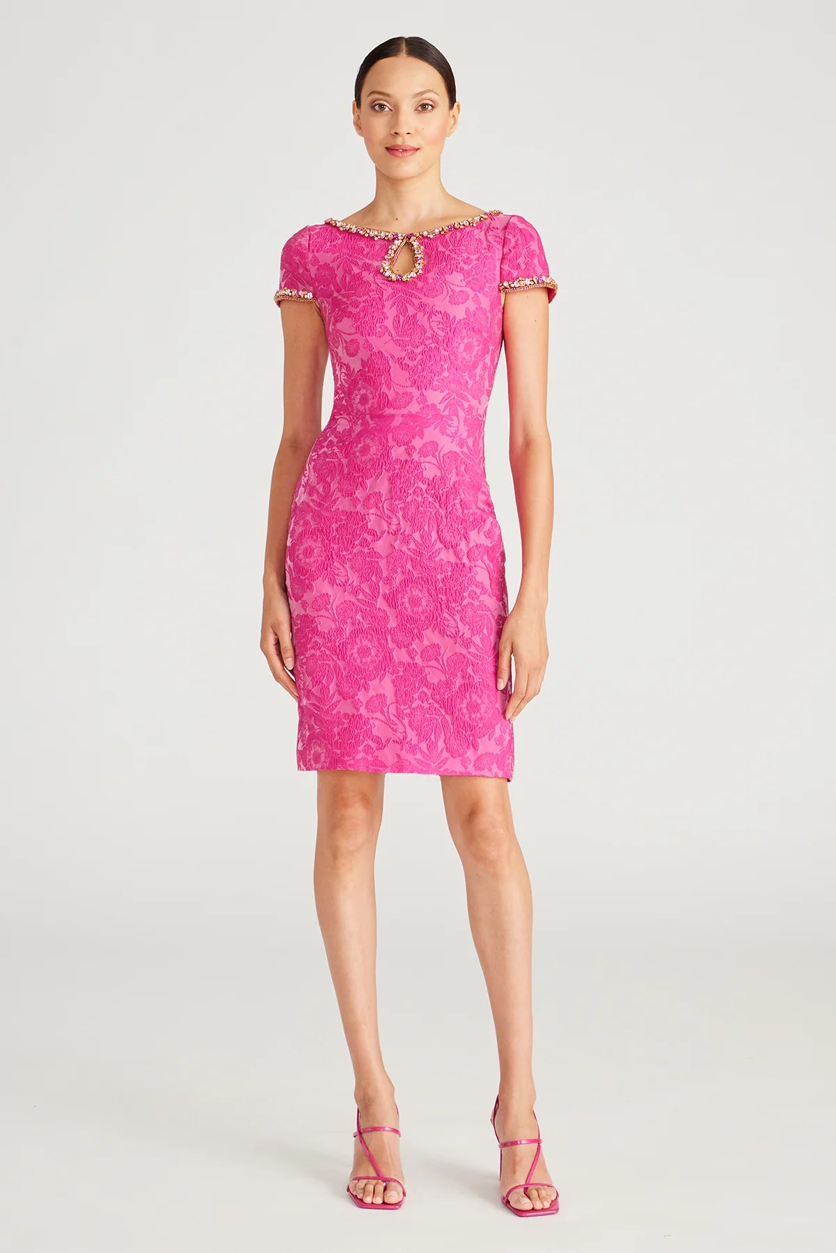 Thelma Keyhole Cocktail Dress - Passionfruit by Theia | 25 South Boutiques