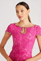 Thelma Keyhole Cocktail Dress - Passionfruit by Theia — alternate view
