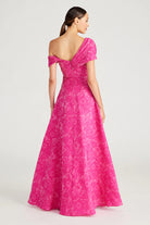 Marlene Cloud Jacquard Gown - Passionfruit by Theia — view 3