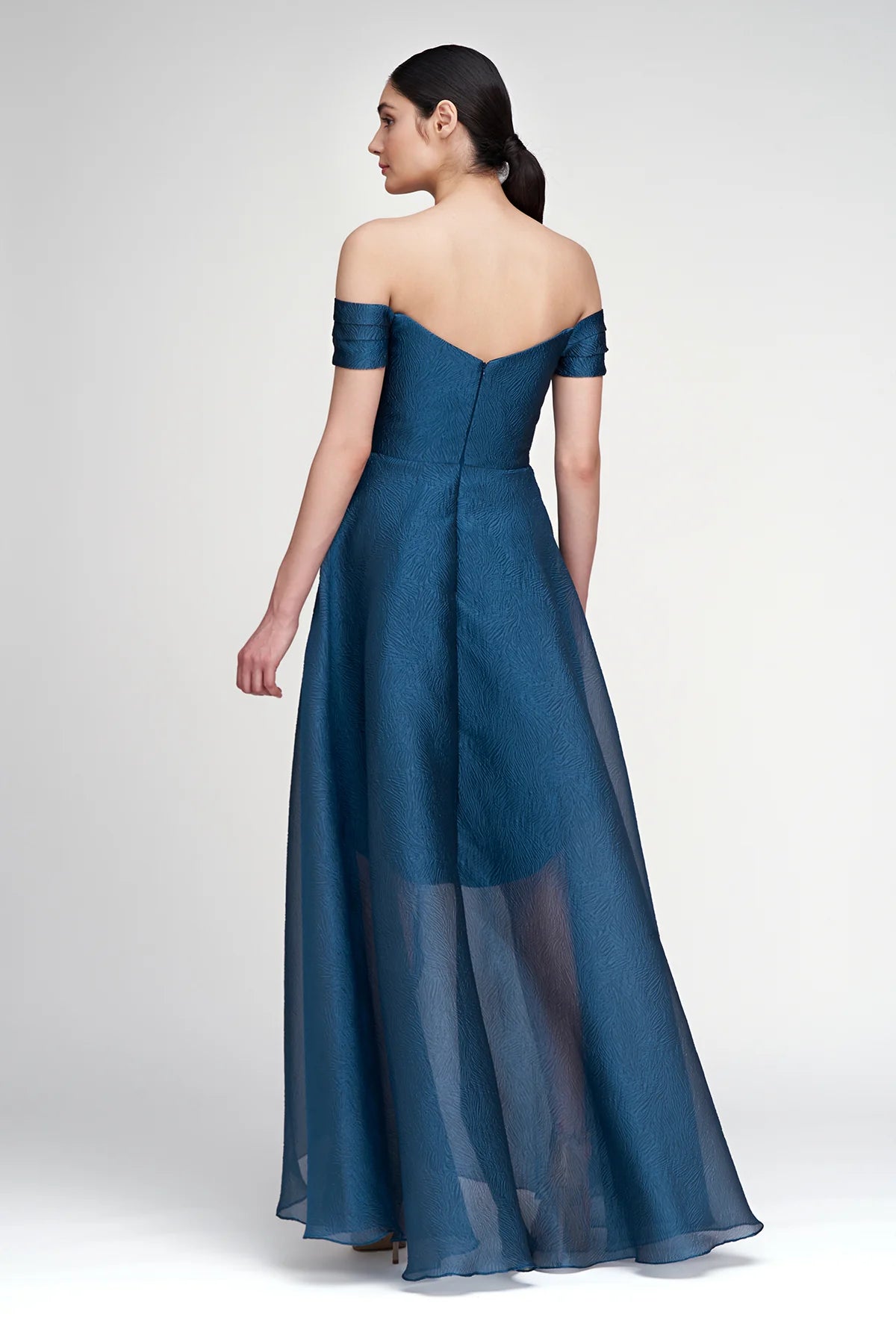 Cecilia High Low Gown - Night Swim by Theia — alternate view