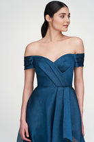 Cecilia High Low Gown - Night Swim by Theia — view 4