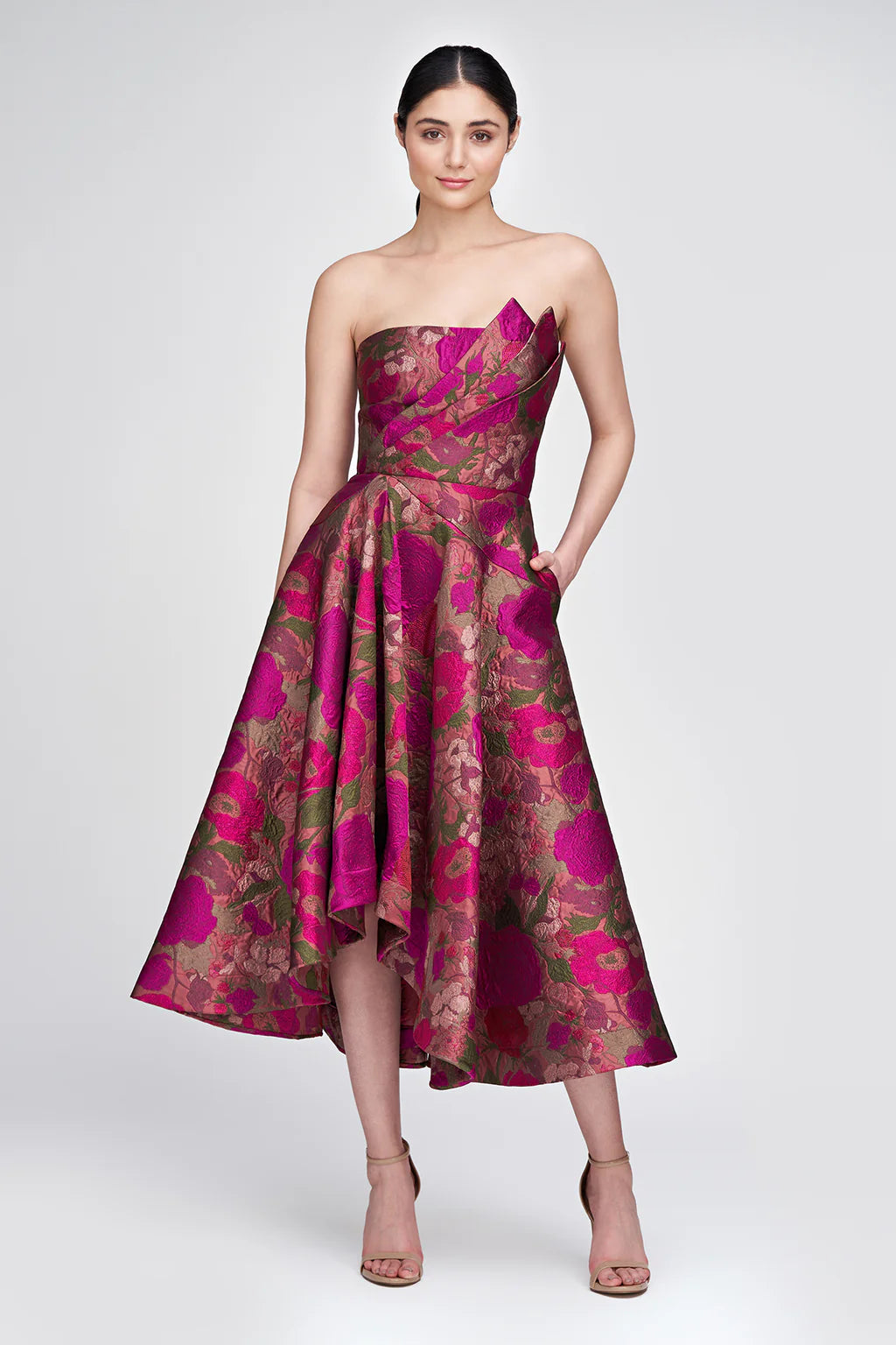Carolina Strapless Dress - Rose Gold by Theia | 25 South Boutiques