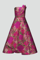 Carolina Strapless Dress - Rose Gold by Theia — view 6
