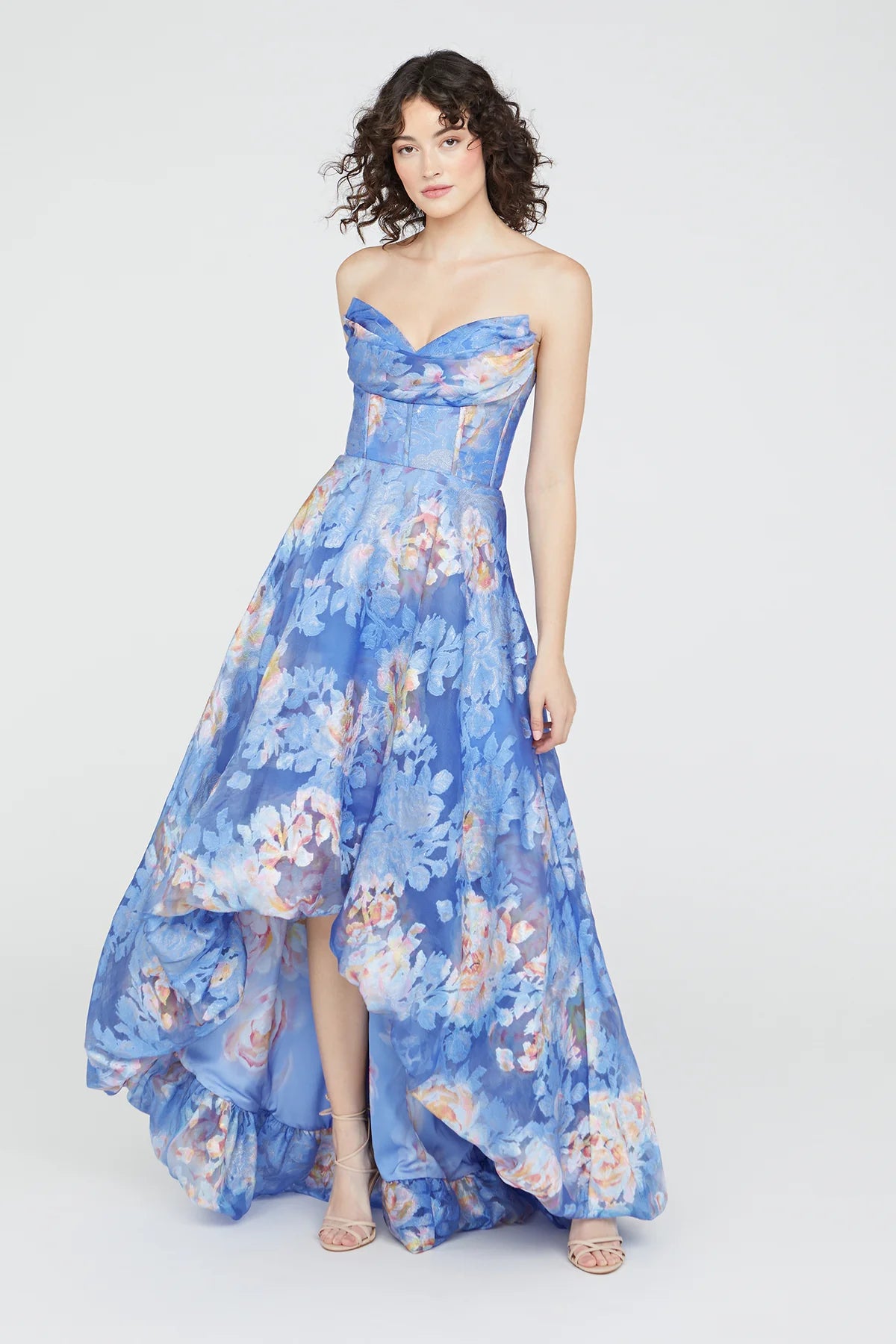 Wendy Bubble Hem Gown - Cornflower Marigold by Theia | 25 South Boutiques