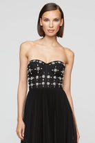 Alesia Strapless Midi Dress - Black by Theia — view 4