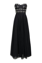 Alesia Strapless Midi Dress - Black by Theia — view 5
