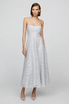 Sleeveless Tulle Midi Dress - French Silver by Theia | 25 South Boutiques