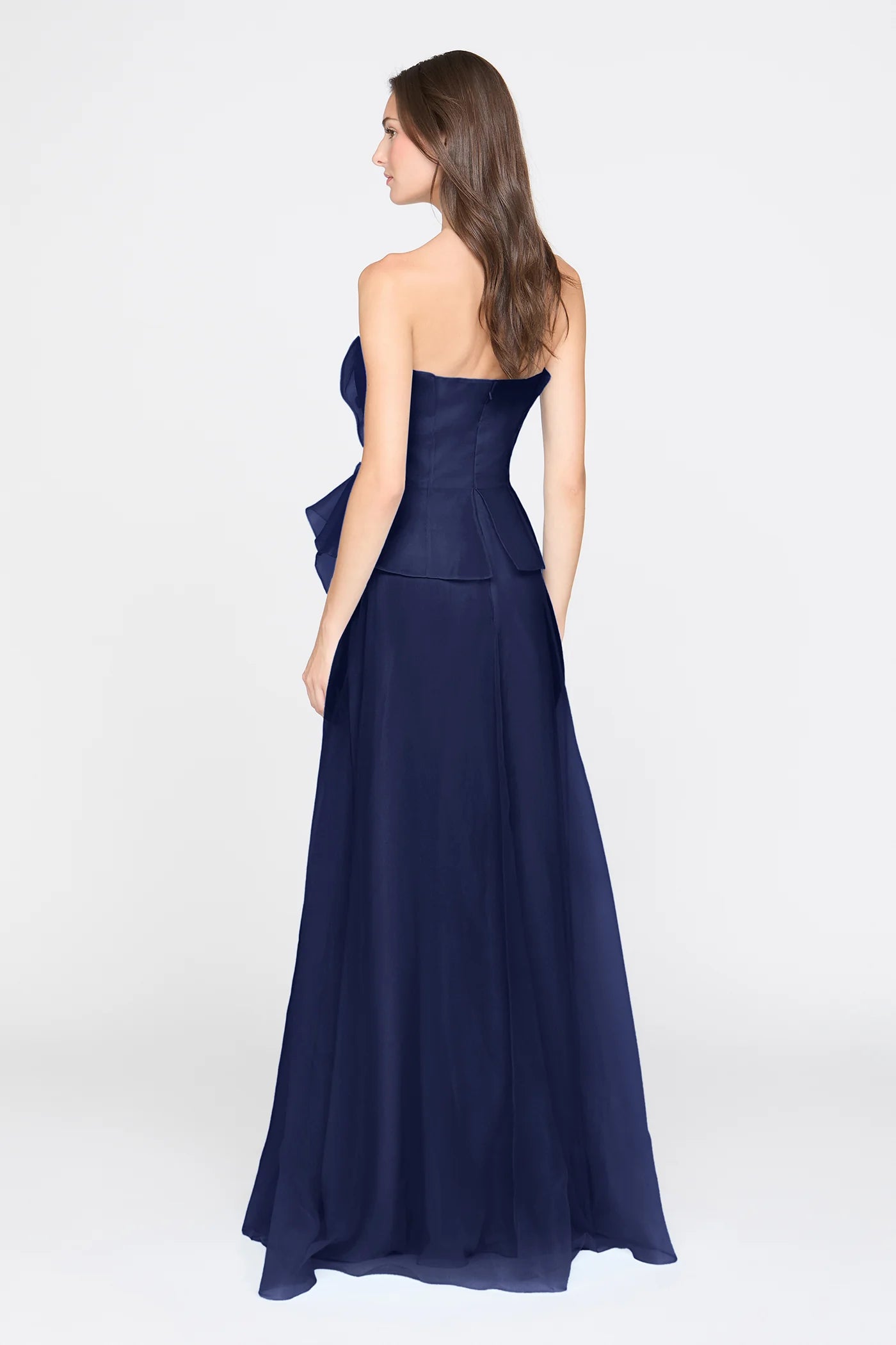 Gilda Draped Rose Gown - Nautical Navy by Theia — view 4