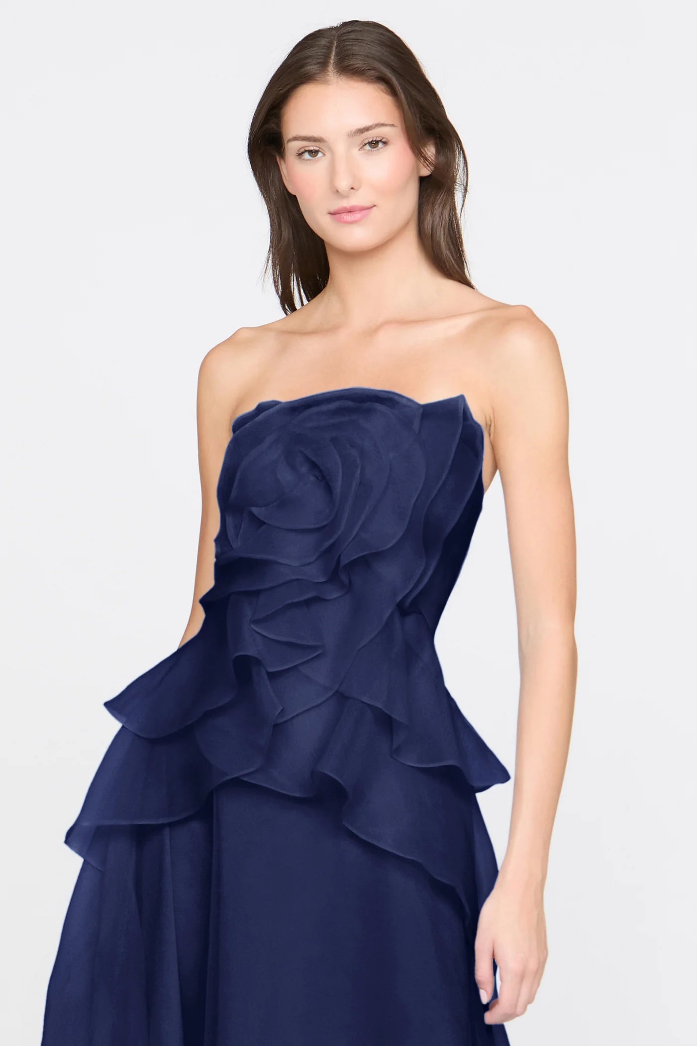 Gilda Draped Rose Gown - Nautical Navy by Theia — alternate view