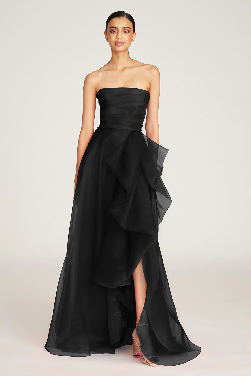 Teresa Strapless Draped Gown - Black by Theia | 25 South Boutiques