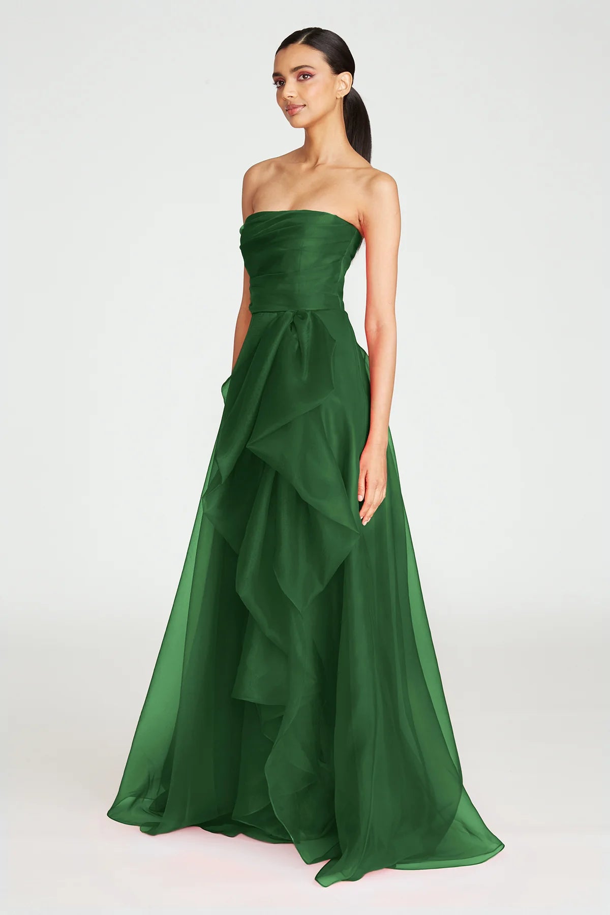 Teresa Strapless Draped Gown - Thorn by Theia — view 3